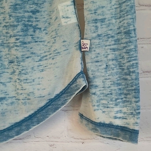 Y2K San Jose Sharks Hockey Long Sleeve Tie Front Blue Gray Top Shirt Womens Sz S - Picture 4 of 14